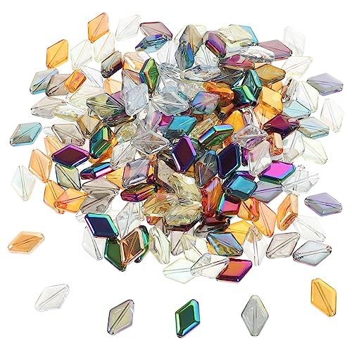DOITOOL 200 Stück Glasperlen für DIY Schmuck Diamantförmige Farbenfrohe Bastelperlen für Armbänder und Handarbeiten und Dekorationen DOITOOL 200 Stück Glasperlen für DIY Schmuck Diamantförmige Farbenfrohe Bastelperlen für Armbänder und Handarbeiten und Dekorationen von DOITOOL
