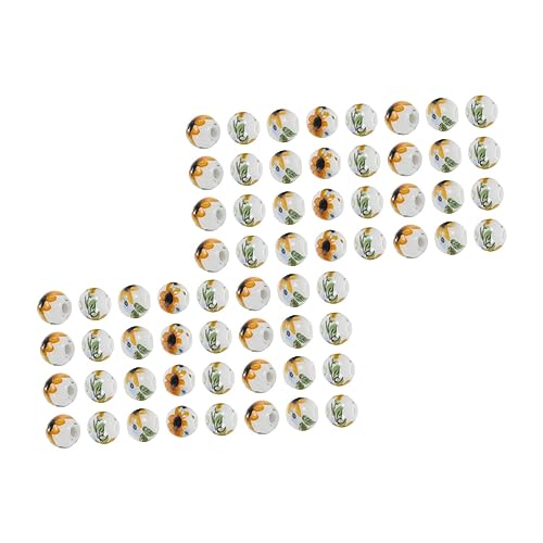 DOITOOL 200 Stück Kreative Keramikperlen Blumendesign für Diy Schmuckherstellung für Armbänder und Langlebig und Leicht zu Verarbeiten von DOITOOL