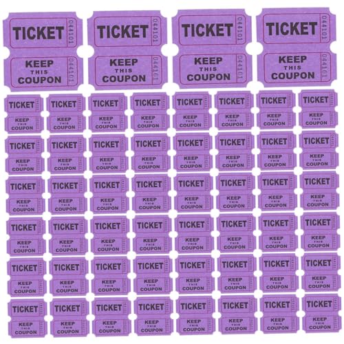 DOITOOL 200 Stück Los Gewinnspielkarten Tickets Eintrittskarten Für Den Unterricht Partykarten Eintrittskarten Für Veranstaltungen Violett Papier DOITOOL 200 Stück Los Gewinnspielkarten Tickets Eintrittskarten Für Den Unterricht Partykarten Eintrittskarten Für Veranstaltungen Violett Papier von DOITOOL