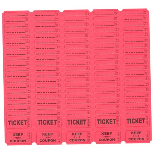 DOITOOL 200 Stück Los Tickets Etiketten Karten für eine Karnevalsparty Zahlen rosa Tickets Bitte gesteckt spielkarten Einlasskarten Etiketten für Tombola-Tickets farbiges Ticket Papier rot DOITOOL 200 Stück Los Tickets Etiketten Karten für eine Karnevalsparty Zahlen rosa Tickets Bitte gesteckt spielkarten Einlasskarten Etiketten für Tombola-Tickets farbiges Ticket Papier rot von DOITOOL
