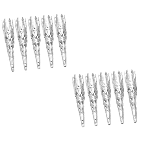 DOITOOL 200 Stück Perlenkappen aus Eisen Lange Trompetenblüten Form Filigrane Bead Caps Silberfarben für Schmuck Basteln DIY Armband Ohrring Herstellung DOITOOL 200 Stück Perlenkappen aus Eisen Lange Trompetenblüten Form Filigrane Bead Caps Silberfarben für Schmuck Basteln DIY Armband Ohrring Herstellung von DOITOOL