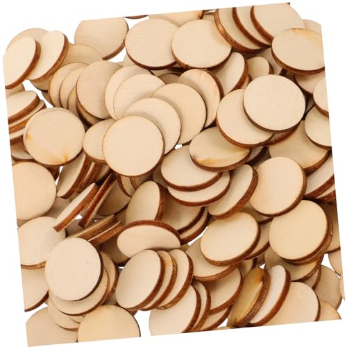 DOITOOL 200 Stück Runde Holzscheiben DIY Unbehandelt Blanko Holzstücke für Bastelprojekte Glatte Oberfläche für Malerei und Dekoration von DOITOOL