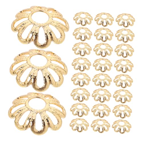 DOITOOL 200 Stück Vergoldete Filigrane Blumenperlenkappen aus Kupfer Hohl und Leicht Endkappen für DIY Schmuckherstellung für Armbänder Halsketten und Ohrringe DOITOOL 200 Stück Vergoldete Filigrane Blumenperlenkappen aus Kupfer Hohl und Leicht Endkappen für DIY Schmuckherstellung für Armbänder Halsketten und Ohrringe von DOITOOL