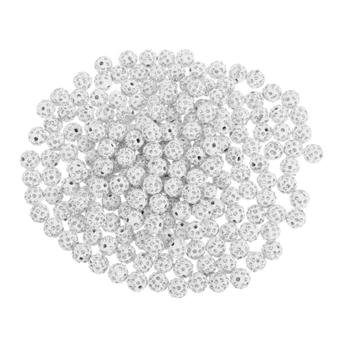 DOITOOL 200 Stück Weiße Disco Ball Perlen aus Strapazierfähigem Polymer Clay mit Funkelnden Strasssteinen Runde Schmuckperlen für Handgemachte Armbänder Halsketten und DIY DOITOOL 200 Stück Weiße Disco Ball Perlen aus Strapazierfähigem Polymer Clay mit Funkelnden Strasssteinen Runde Schmuckperlen für Handgemachte Armbänder Halsketten und DIY von DOITOOL