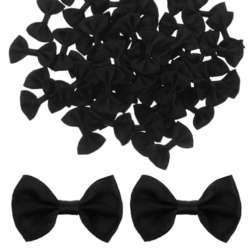 DOITOOL 200 Stück kleine Satinschleifen: Mini-Schleifen für Ornamente, Leckerli-Tüten, Basteldekorationen, Hochzeitsfeier-Gastgeschenke, Geschenkverpackungen, Beige von DOITOOL