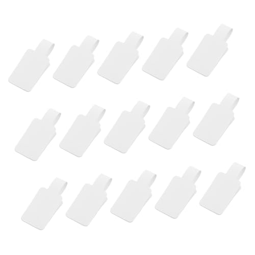 DOITOOL 200 Stück schild Preisschilder leer Stichworte Karten Schmuck Etikett Halsketten-Organizer-Karte Armband-Tags Halskettenlaschen aus Karton Halskette Karte Papier Weiß von DOITOOL