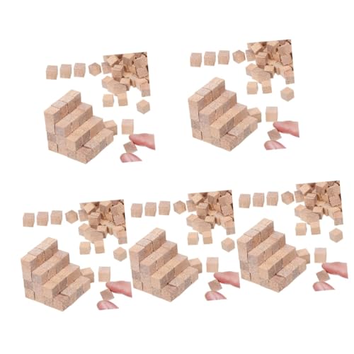 DOITOOL 2000 Stck. Natürliche Unbehandelte Holzklötze Quadratisch aus Lotus Holz Glatte Blanko Bausteine für DIY Basteln Pädagogische Holzbausteine zum Bemalen und Beschriften von DOITOOL
