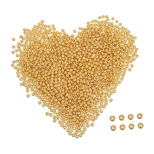 DOITOOL 2000 Stück Glatte Runde Spacer Perlen Goldfarben Messing Schmuckherstellung Lose Abstandshalter Für Armbänder Halsketten DIY Basteln DOITOOL 2000 Stück Glatte Runde Spacer Perlen Goldfarben Messing Schmuckherstellung Lose Abstandshalter Für Armbänder Halsketten DIY Basteln von DOITOOL