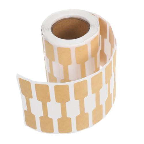 DOITOOL 2000 Stück Selbstklebende Ablösbare Schmuckpreisetiketten aus Kraftpapier Blanko Schmuckmarkierungsaufkleber für Ringe Halsketten Armbänder Einfach Anzubringen und Rückstandsfrei von DOITOOL