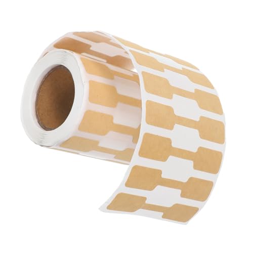 DOITOOL 2000 Stück Selbstklebende Blanko Schmuckpreisetiketten aus Kraftpapier Runde Beschreibbare Preislabel für Ringe Halsketten Armbänder Ohrringe Vielseitige Sichere Befestigung für von DOITOOL