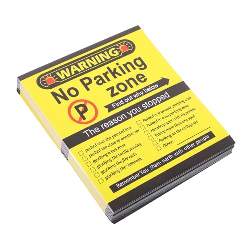 DOITOOL 200Blätter Parkverbot Aufkleber Selbstklebende Caution No Parking Sticker für Straßen und Wohngebiete Effektive Abschreckung gegen Falschparker Praktische und Langlebige Lösung von DOITOOL