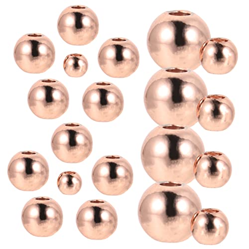 DOITOOL 200Stücke DIY Kupferperlen Glatte Runde Spacer Perlen für Armbänder Nahtlose Lose Perlen für Schmuckherstellung Multifunktionale Metallperlen für Armbänder von DOITOOL