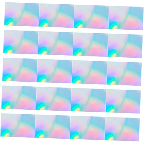 DOITOOL 20Blätter Holografische Aufkleber Selbstklebende Papierbögen Vielseitig Einsetzbar für DIY Projekte Wasserfestes Holografisches Aufkleberpapier für Drucker von DOITOOL