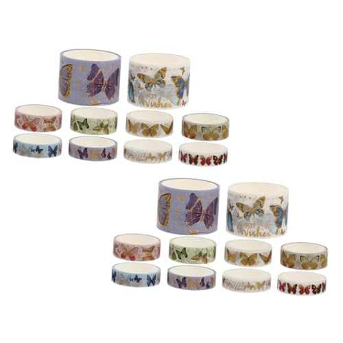 DOITOOL 20Rollen Washi Band mit Dekoratives Klebeband für DIY Kunsthandwerk Scrapbooking Journale und Goldfolie Vielseitig Einsetzbar und Einfach zu Handhaben von DOITOOL