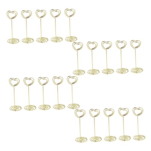 DOITOOL 20Stücke Dekorative Memo Halter Praktische Kartenclips für Stabile Halter für Fotos Notizen und Menükarten für Hochzeiten und Veranstaltungen von DOITOOL