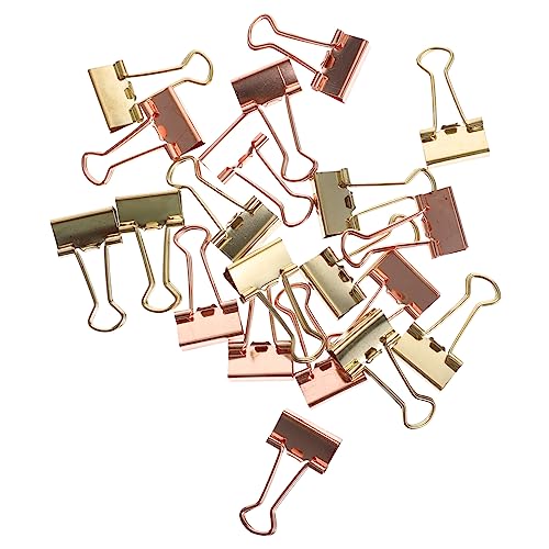 DOITOOL 20Stücke Multifunktionale Papierclips Praktische Büroklammern und Roségold Langlebige Metallklammern für Dokumente Notizen und Schulmaterialien von DOITOOL