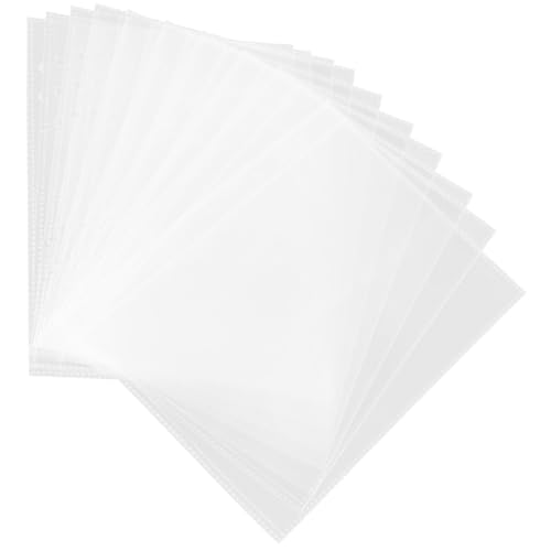 DOITOOL 20Stücke Ordnertaschen für Fotokarten Wiederverwendbare Transparente Hüllen mit Löchern Praktische Aufbewahrung für Zuhause und Unterwegs von DOITOOL