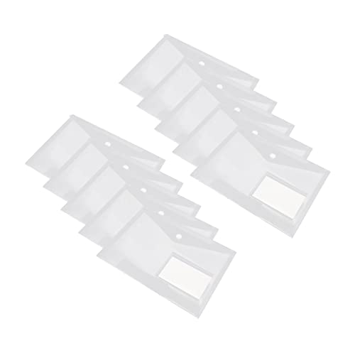 DOITOOL 20Stücke Transparente Dokumentenmappe mit Druckknopf für Quittungen Tickets und Visitenkarten Robuste Materialien für Langlebige Nutzung und Einfache von DOITOOL