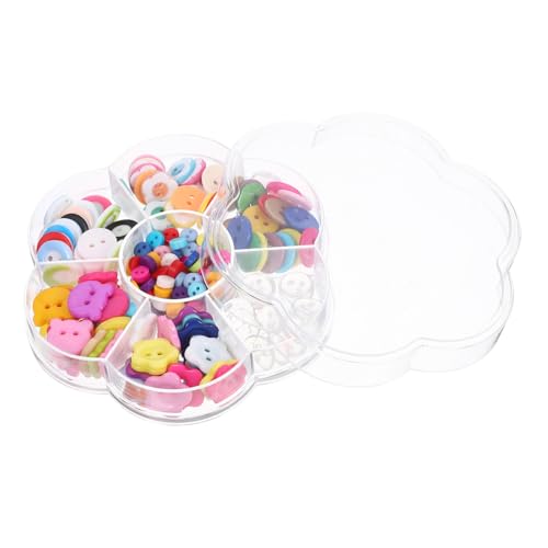 DOITOOL 220 Stk. Teiliges Bunte Resin-kinderknöpfe mit Löchern Große und Kleine Farbige Knöpfe für DIY Nähen Basteln Scrapbooking Sicher und Kindgerecht für Kreative Handwerksprojekte und von DOITOOL