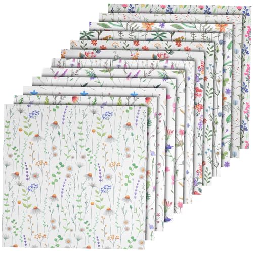 DOITOOL 24 Blatt Taschenmaterial Papier Pastell dekorativ Schrottbuch Herstellung Zeitschrift blumenpapier Scrapbooking Dekorpapier Blumenmotiv Sammelalbum aus Papier Bastelpapier von DOITOOL