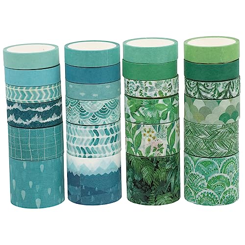 DOITOOL 24 Rollen Washi Tape Set Dekoratives Klebeband für DIY Bastelprojekte und Scrapbooking Langlebig und Leicht Ablösbar für Journals und Geschenkverpackungen von DOITOOL