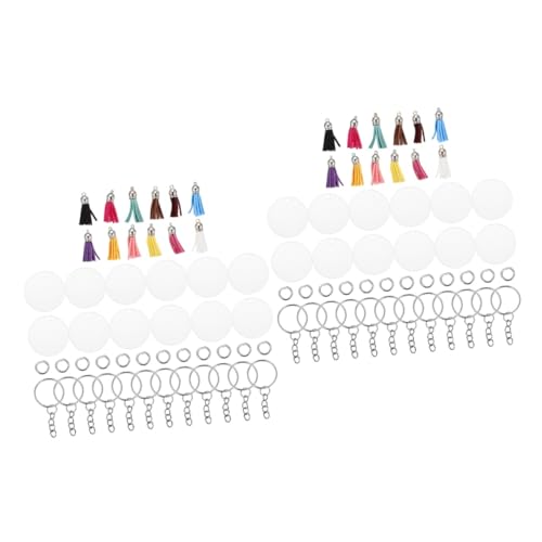 DOITOOL Sätze Teiliges Bunter Schlüsselanhänger Diy Zubehör mit Quasten Design Handgemachte und Anhänger für Schlüsselringe und von DOITOOL