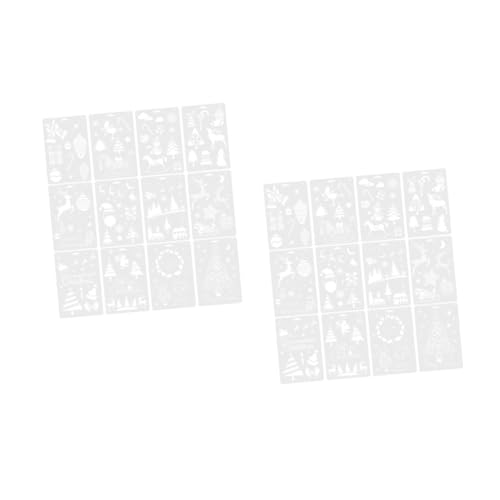DOITOOL 24 Stck. Malvorlage Wände Weihnachtshandwerk Weihnachten Weihnachtsschablonen zum Basteln Papier Prägung Weihnachtszeichnungsschablonen Schablonen zum Malen Schablonen ziehen Weiß DOITOOL 24 Stck. Malvorlage Wände Weihnachtshandwerk Weihnachten Weihnachtsschablonen zum Basteln Papier Prägung Weihnachtszeichnungsschablonen Schablonen zum Malen Schablonen ziehen Weiß von DOITOOL