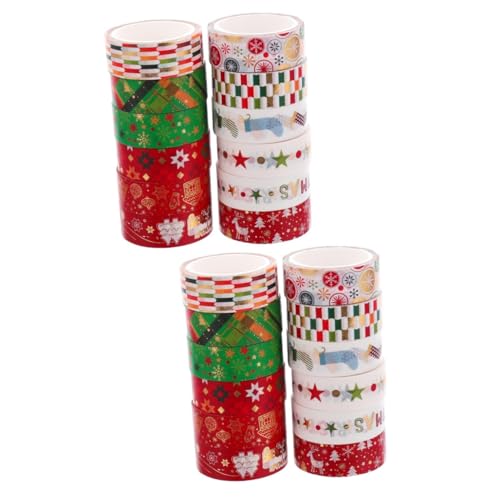 DOITOOL 24 Stck. Teiliges Washi Tape mit Festlichen Weihnachtsmotiven Dekoratives DIY Klebeband für Scrapbooking Planer Geschenkverpackung Handreißbar Vielseitig Einsetzbar für Basteln und DOITOOL 24 Stck. Teiliges Washi Tape mit Festlichen Weihnachtsmotiven Dekoratives DIY Klebeband für Scrapbooking Planer Geschenkverpackung Handreißbar Vielseitig Einsetzbar für Basteln und von DOITOOL