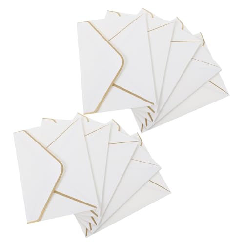 DOITOOL 24 Stück Goldrand Umschläge für Einladungen Elegante Briefumschläge für Hochzeit Feierlichkeiten und Besondere Anlässe für Hochzeiten Geburtstagsfeiern und von DOITOOL