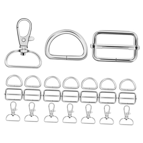 DOITOOL 24 Stück Metall Schlüsselanhänger Mit Auslösefeder Schlüsselringschnalle Metallbeschläge Für Gepäck Schlüsselbundclips Schlüsselringclips Metallhandwerk Ringschnalle von DOITOOL