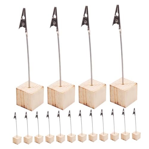 DOITOOL 24 Stück Notizclip für Tisch Foto Clip Platzkartenhalter Lichtgelb für Büro Veranstaltungen und Dekoration von DOITOOL