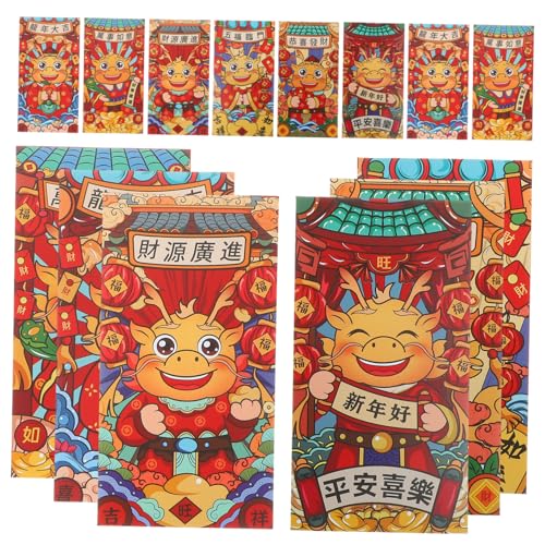 DOITOOL 24 Stück Rot Umschläge im Chinesischen Stil Große Rote Geldumschläge für Neujahr Traditionelle Geldgeschenke für zur Feier Des Des Drachen DOITOOL 24 Stück Rot Umschläge im Chinesischen Stil Große Rote Geldumschläge für Neujahr Traditionelle Geldgeschenke für zur Feier Des Des Drachen von DOITOOL