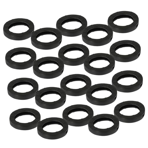 DOITOOL 24 Stück Schlüssel etiketten abdeckung klein für runden Ärmel mehrere schlüsselanhänger schlüsselanhanger Schlüsselkappen Schlüssel Topper Hülsenkennungsschlüssel Kieselgel Black von DOITOOL