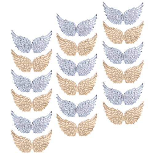 DOITOOL 24 Stück Teiliges Engelsflügel Stoffaufnäher in Silber und Gold Geprägte Applikationen zum Aufbügeln für DIY Kleidung Taschen Partydeko und Textilverzierung DOITOOL 24 Stück Teiliges Engelsflügel Stoffaufnäher in Silber und Gold Geprägte Applikationen zum Aufbügeln für DIY Kleidung Taschen Partydeko und Textilverzierung von DOITOOL