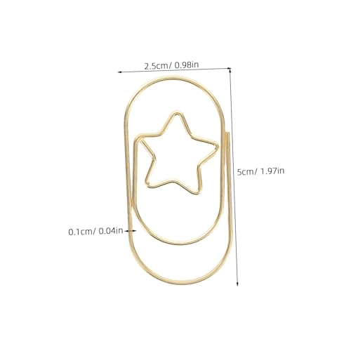 DOITOOL 24 Stück Teiliges Herz und Sternförmige Büroklammern Metallclips Dekorative Dokumentenhalter Multifunktionale Papierclips für Büro Schule Zuhause Organisieren von DOITOOL