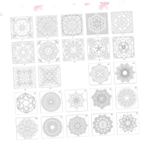 DOITOOL 24 Stück Teiliges Mandala Schablonen Malwerkzeuge für Diy Projekte Wiederverwendbare Malvorlagen für Zuhause und Bastelarbeiten für Kunstliebhaber von DOITOOL