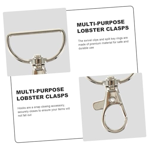 DOITOOL 24 Stück Teiliges Metall Drehbare Lobster verschlüsse Schnappbare Schlüsselanhänger für DIY basteln Lanyards Schmuckherstellung Sichere Befestigung von DOITOOL