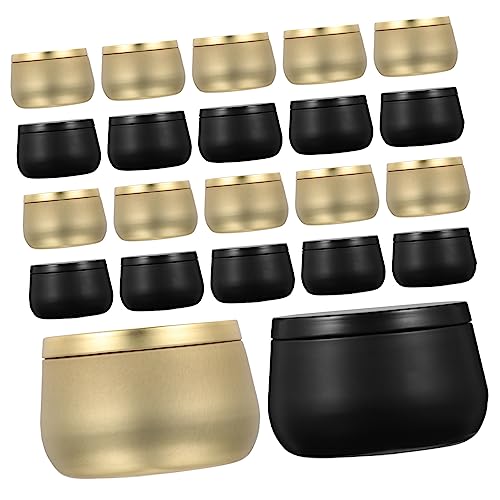 DOITOOL 24 Stück Teiliges Metall Kerzengläser mit Deckel für Diy Kerzenherstellung Robuste Langlebige Kerzenbehälter Weißblech für Aromatische Kerzen und Kreative Deko für von DOITOOL
