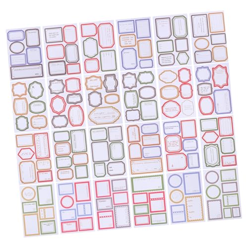 DOITOOL 24 Stück Teiliges Retro Memo Pad mit Selbstklebenden Notizen Vintage Journaling Aufkleber mit Einzigartigem Randdesign Vielseitig für Scrapbooking DIY Kunstprojekte Büro und Schule von DOITOOL