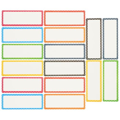 DOITOOL 24 Stück trocken abwischbare magnetische Etiketten, wiederverwendbare wasserdichte magnetische Namensschilder, rechteckige Aufkleber, Etiketten für Whiteboard und Kühlschrank von DOITOOL