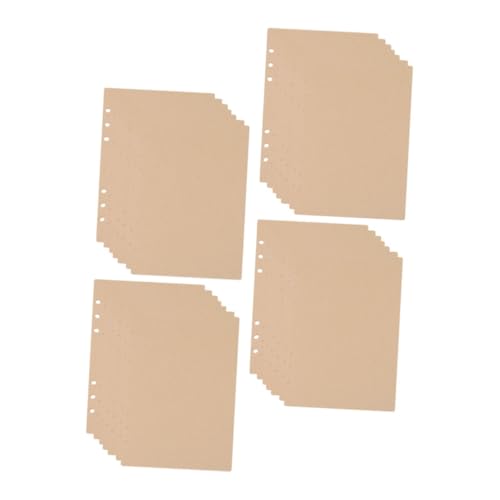 DOITOOL 240 Stück Blank Nachfüllpapier Ringbuch Einlagen Kraftpapier Nachfüllbare Notizbuchseiten für Schreiben Skizzieren Büro Schule Organizer von DOITOOL