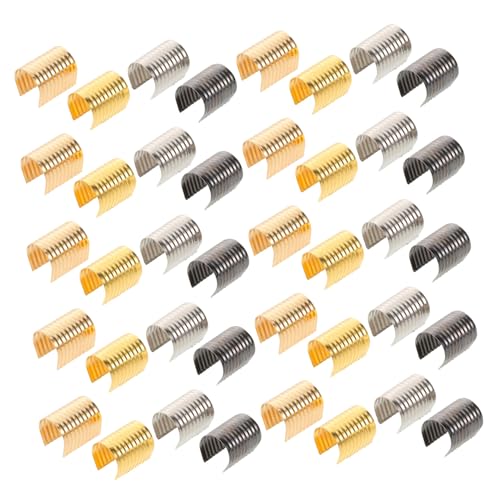 DOITOOL 240 Stück Teiliges Metall Quasten Endkappen Langlebige Crimp Clips für Seile Stilvolle Taschen Schmuckzubehör Einfach zu Montierende DIY Bastelclips für Rucksack und Handtaschen DOITOOL 240 Stück Teiliges Metall Quasten Endkappen Langlebige Crimp Clips für Seile Stilvolle Taschen Schmuckzubehör Einfach zu Montierende DIY Bastelclips für Rucksack und Handtaschen von DOITOOL