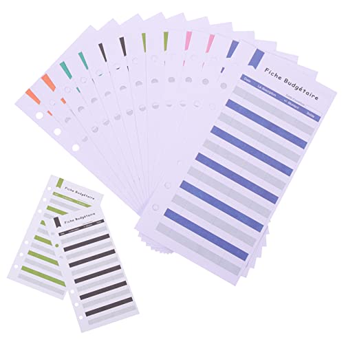 DOITOOL 24Blätter Budget Planer Nachfüllpapier Löchern Kreativer Haushaltsbudget Organizer für Zuhause Büro und Reisen Extra Dickes für Optimale Nutzung von DOITOOL