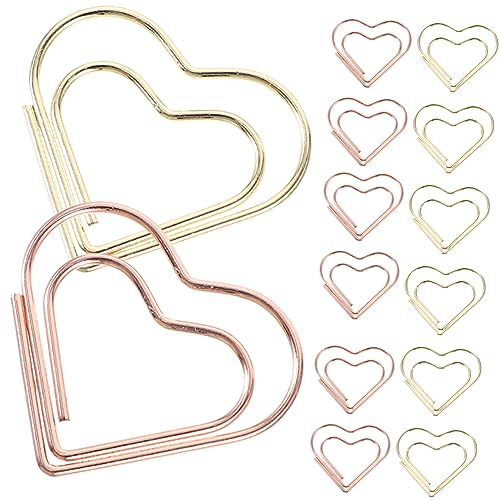 DOITOOL 24Stücke Herzförmige Büroklammern Roségold Und Kleine Büroklammern Für Dokumente Süßes Bürobedarf Für Schule Und Büro Für Kreative Aufgaben DOITOOL 24Stücke Herzförmige Büroklammern Roségold Und Kleine Büroklammern Für Dokumente Süßes Bürobedarf Für Schule Und Büro Für Kreative Aufgaben von DOITOOL