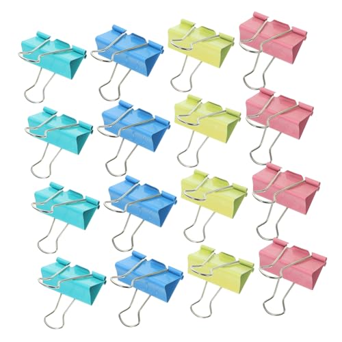 DOITOOL 24Stücke Multifunktions Büroklammern Binder Clips Bunten Praktische Aktenklammern für Büro Schule und Zuhause Langlebig und Robust von DOITOOL