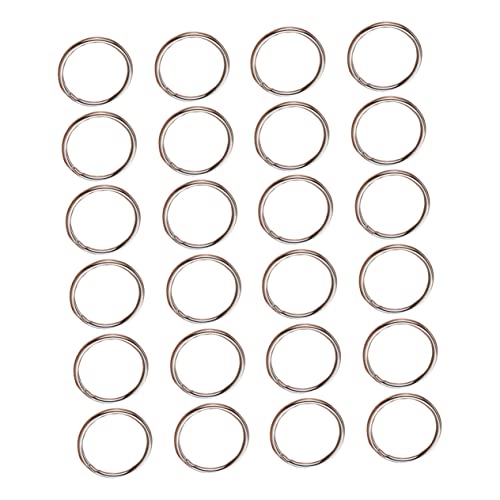 DOITOOL 24Stücke Schlüsselringe Flache Metall Schlüsselanhänger Ringe DIY Schlüsselketten Zubehör Für Autoschlüssel Und Mehr Schlüsselring von DOITOOL