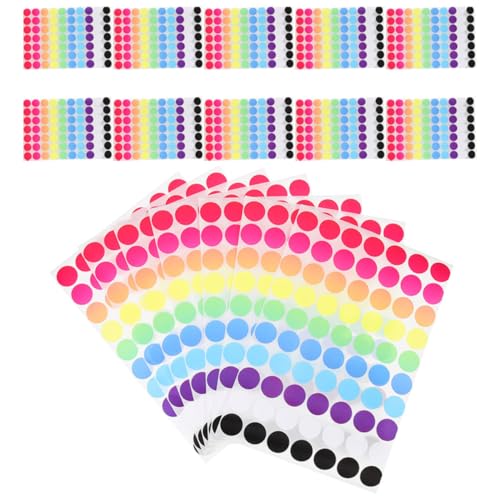 DOITOOL 25 Blatt Punktetikett beschriftungsschilder labels etikettenpapier Farbige Sticker Kreis Rundes farbiges Papier Klassifizierungspunktaufkleber Runde Etikettenaufkleber Colorful DOITOOL 25 Blatt Punktetikett beschriftungsschilder labels etikettenpapier Farbige Sticker Kreis Rundes farbiges Papier Klassifizierungspunktaufkleber Runde Etikettenaufkleber Colorful von DOITOOL