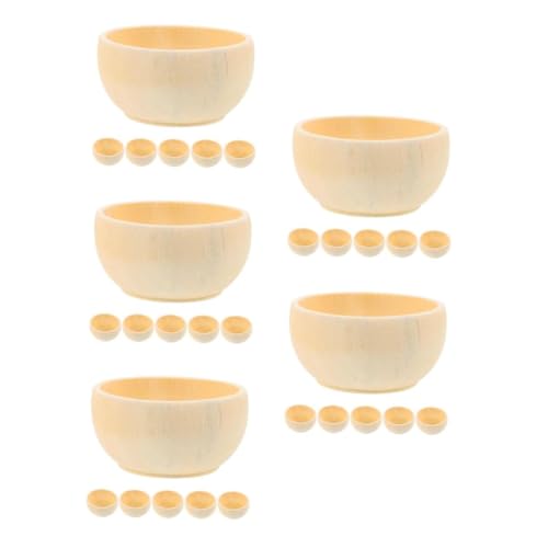 DOITOOL 25 Stck. Teiliges Unbemalte Holzschalen für DIY Basteln Naturholz Schälchen mit Glatter Oberfläche Sicher für Kreative Dekoration Holzschüssel Zubehör DOITOOL 25 Stck. Teiliges Unbemalte Holzschalen für DIY Basteln Naturholz Schälchen mit Glatter Oberfläche Sicher für Kreative Dekoration Holzschüssel Zubehör von DOITOOL