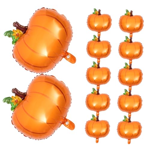 DOITOOL 25 Stück Aufblasbare Kürbiskballons Thanksgiving-luftballons-dekor Foil Thanksgiving -luftballons Kürbisballons Im Herbst Festival-ballon-requisite Kürbis Ballons Aluminiumfolie von DOITOOL
