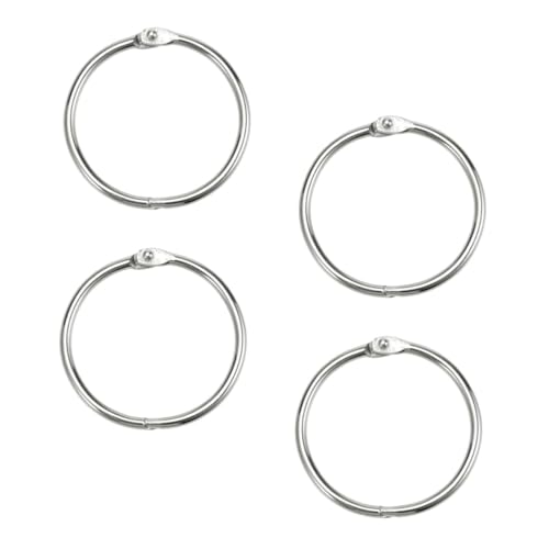 DOITOOL 25 Stück Bindungsringschlüsselring klein runden Buchhalter Sammelalbum Notizbuch Lose Blattringe Ringordner für lose Blätter Clipringe für Papier Buchring Silver von DOITOOL